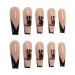 RikView Dragon Design Long Coffin Fake Nails - Black Acrylic Nails - Buy Online on GoSupps.com