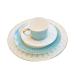 European Ceramic Dinnerb Geometric Figure Dessert Steak Plate Flat Dish Coffee Cup Saucer Set Kitchen Tableware
