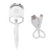 Heated Eyelash Curlers Eyelash Curlers with Two Speed Temperature Control naturally Curling 24 Hours Long Lasting Heated Eyelash Curler with Silicone Refill Pad Curling Tool White