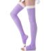 FSSTUD Women's Slimming Compression Socks Stockings Sleep Overnight Thigh High Leggings Socks Open Toe Socks Thigh High Purple