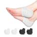 Plantar Fasciitis Inserts Pads Gel Heel Cushion Silicone Heel Protectors Heel Cups Great for Plantar Fasciitis Cracked Heels Achilles Tendinitis & Heel Sore. Black and White 4 Count (Pack of 1)