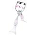 Eyelash Curler Eyelash Curler | Precision Fish Tail Shape Eyelash Curler with Comb Teeth Portable Makeup Supplies Beautiful Ergonomic Eyelash Tools for Opening D A4 Chrome With Pink Comb S Shaped Hand