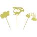 Morndew 24 PCS Gold Glitter Airplane Rainbow Cloud Cupcake Toppers for Fly Travel Theme Party Baby Shower Kids Birthday Party Wedding Party Decorations - Buy Online on GoSupps.com