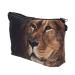 Hanessa Cosmetics Pocket Base Bag - Full Print Brown Lion Zipper Makeup Bag | International Shipping - Buy Online on GoSupps.com