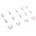 Justotry 24 Pieces Almond Short Press On Nails - Blue & White Flower Acrylic Fingernails for Women | Stylish Artificial Nail Art - Buy Online on GoSupps.com