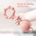 Silicone Baby Teether Rattle Toy - WHOZU Teething Shaker for Infants 3+ Months - Soft & Flexible - Pink - Buy Online on GoSupps.com
