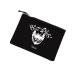 Herz & Heim Men's cosmetic bag for beard care items with name of the bearded man medium black M Black