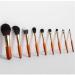 Set Of 9 Cosmetic Brushes Portable Travel Mini Makeup Brushes Super Soft Loose Powder Brushes Makeup Tools