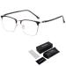 Fashionable blue light-blocking reading glasses for women and men reading glasses with titanium plastic steel frame light glasses 2.5x gold