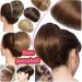 Hepburn Hair Bun Scrunchie Dark Brown Updo Extension - Bridal Chignon Wig Ponytail - Buy Online on GoSupps.com