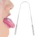 Tongue scraper stainless steel tongue cleaner treatment of bad breath oral care tongue scrub made of metal U-shape tongue scrap fresh breath care car for dental hygiene stainless steel color