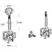 Jconly Belly Piercing Kit - 14G Belly Button Ring with Steel Needles and Clamp - Buy Online on GoSupps.com