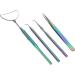  Shanrya Eyelash Extension Tweezers Mirror Set Eyelash Extension Mirror 4Pcs Detachable High Definition for Makeup Colorful - Buy Online on GoSupps.com