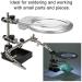 Magnifier with Led Light Alligator Clamp Auxiliary Clip Sturdy Base Dimmable High Clearility for Close Work Reading - Buy Online on GoSupps.com