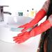 Dishwashing Gloves Lengthened and Thickened Rubber Waterproof and Anti-Skid Housework Kitchen Laundry Cleaning red Flag Medium gules - Buy Online on GoSupps.com