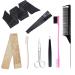 8 Pieces Wig install kit Edge Laying Scarf Stain Wig Grip Band  Edge Brush  Melt band  Razor  Velvet Wig Grip  Eyebrow Tweezers  Hair Cutting Scissors  Pintail Comb for Women Lace Frontal Wigs meltbandtool