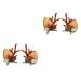 FRCOLOR 2 Pairs Christmas Hair Clips Xmas Kids Hair Accessories Xmas Stocking Stuffers Holiday Hair Accessories Girls Hair Clips Xmas Antler Hair Barrettes Child Pine Cones Elk Iron