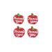 Thank You Apple Sugar Decorations - 12 piece - single
