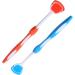 Minkissy 8-Piece Tongue Cleaning Brush Set | Plastic Scraping Tools for Adults | Blue & Orange Tongue Scrapers (19.5x3x0.6cm) - Improve Oral Hygiene - Buy Online on GoSupps.com
