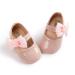 Sonsage Infant Baby Girls Bowknot Mary Jane Toddler Soft Anti-Slip Sole Princess Wedding Dress First Walking Flats Prewalker Newborn Ballet Shoes 0-6 Months A02 Pink