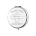 Sister Gifts from sister for silver Compact Mirror gifts for sister from brother bridesmaid gifts for wedding day 2.6 inch Round Folding Handheld 2-Sided Mirror for 1x/2x Magnification Compact Mirror.