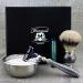 5Pc Men's Shaving Kit | 3 Edge Razor Silver Tip Badger Brush Soap & Bowl - Perfect Grooming Set - Buy Online on GoSupps.com