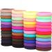 100 pcs elastic hair ties  ponytail holders for any kind of hair  soft Seamless hairband (Multicolor)