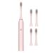 Electric Toothbrush 4 Teeth IPX7 Waterproof Cleaning Automatic Toothbrush Teeth Cleaning Pink