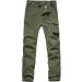JOMLUN Boys Fleece Lined Hiking Pants - Waterproof & Windproof Kids Cargo Insulated Pant - Winter Green 14-16 Years - Buy Online on GoSupps.com