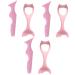 Baluue 6 Pcs Eyeliner False Eyelash Applicator Eyeshadow Mascara Eyelash Comb Applicator Pink