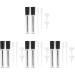 Beavorty 8 Sets Empty Mascara Tube with Funnels Clear Eyelash Mascara Empty Mascara Tubes Black Plastic 1 g (Pack of 1) Blackx4pcs
