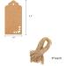 Koogel 100 PCS Gift Heart Tags Kraft Paper Tags with Natural Jute Twine Blank Hang Tags for Gift Bags Price Tags Name Tags for Wedding Holiday Valentine's Day Baby Shower Brown - Buy Online on GoSupps.com