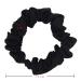 Set of 24 Black Satin Hair Scrunchies for Women - Elastic Hair Ties, Ponytail Holders, Fabric Hair Bands - Girls Hair Accessories - Buy Online on GoSupps.com