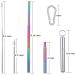 MIBICIRI 1 Pack Collapsible Straw Reusable Metal Straws with case Portable Stainless Steel Straws with Cleaning Brush Perfect for Travel Home Office (Gold) - Buy Online on GoSupps.com