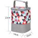 DZOZO Insulated Breast Milk and Baby Bottle Cooler Bag - White Background with Triangular Design - Buy Online on GoSupps.com
