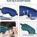 Pure Black Silk Sleep Mask - Adjustable Strap for Full Night's Sleep - Travel and Nap Aid - Super Soft Eye Shade Cover - Buy Online on GoSupps.com