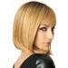 Bob Straight Dark Root Blonde Hair Wig With Bangs for Women | Premium Quality International Shipping - Buy Online on GoSupps.com