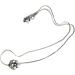 Oralgos Elegant Flower Charm Necklace | Adjustable Silver-Colored Jewelry for Women & Girls - Buy Online on GoSupps.com