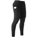 OEBLD Men's 2-in-1 Compression Running Workout Pants with Towel Loop - Large Black - Buy Online on GoSupps.com