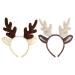 2 Pieces Reindeer Antler Headband for Kids Christmas Antlers Gift for Christmas Thanksgiving Day (Milk White + )