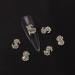 LIFOOST 30pcs Dollar Sign Nail Charms with Rhinestones - Gold & Silver 3D Money Design Jewels - Buy Online on GoSupps.com