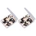Baluue 100 Pcs Cosmetic Professional Double- End Eyeshadow Brushes Makeup Makeup Tools Black Size 2 Black