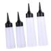 Zerodeko 4 pi ces Bouteilles Teinture Cheveux Rechargeables Flacons Plastique Pointe Fine pour Salon Coiffure Dose Pr cise Shampooing et Soin Chevelu Formats S et Usage Professionnel