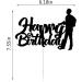 LVEUD Camera Photographer Happy Birthday Cake Topper Black Photography Lovers Party Cake Decorations - Buy Online on GoSupps.com
