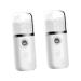 Healeved 2pcs Hydrating Instrument Spray Water Bottle Facial Mister Mini Eyelash Extensions Mist White Abs