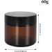 Thapncow 6 Pieces Empty Brown Glass Jars 30ml/50ml/60ml Empty Refillable Ointment Containers for Women Girls Cosmetics Creams Lotions Essential Oil Powder - Buy Online on GoSupps.com
