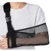Ledhlth Mesh Arm Sling Black for Shower Shoulder Immobilizer Brace Support for Broken Shoulder Elbow Arm Wrist Injury Men Women Teenagers Adults left right
