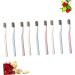 Buy HOMSFOU 9 Pcs Wooden Straw Travel Toothbrush Set - Eco-Friendly & Portable | International Shipping Available - Buy Online on GoSupps.com