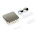 Contact lens container contact lens kit set reflective cover housing set reflective cover contact lens case set cute travel stage box (gold)