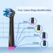 8pcs Cross Clean Brush Heads for Oral B Electric Toothbrush - White and Black - Compatible with Cross Action Pro 1000 and Other Models - Buy Online on GoSupps.com